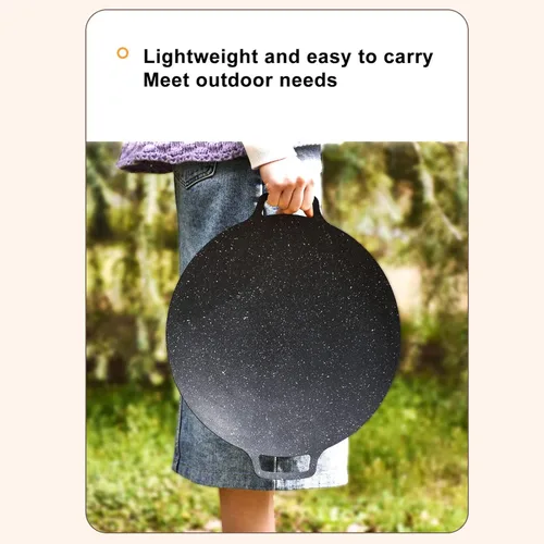 Miniatura 2 de Comales para tortillas, placa de barbacoa, parrilla coreana de barbacoa antiadherente circular sartén, aleación de aluminio Comales para tortillas