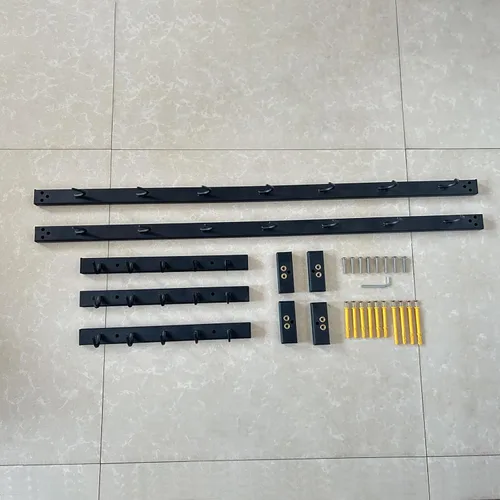 Miniatura 8 de BLUSLM Organizador de Barra de Jalones Montado en Pared con Ganchos, Estante de Almacenamiento para Gimnasio en Casa para Accesorios de Jalones
