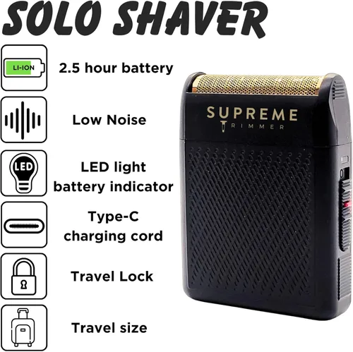 Miniatura 2 de Supreme Trimmer Solo - Afeitadora de una sola lámina para bolsillo Uso inalámbrico de 150 minutos de tiempo de funcionamiento, potente USB-C Mini