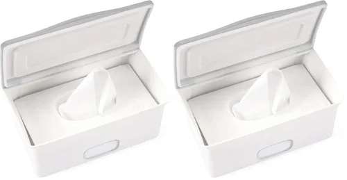 Miniatura 14 de Dispensador de toallitas para bebé Ubbi, estuche de toallitas para bebé, porta toallitas para bebé con placa ponderada, mantiene las toallitas
