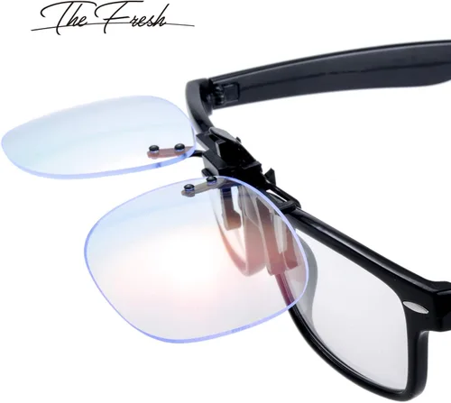 Miniatura 3 de The Fresh Lentes de lectura para computadora con clip con filtro de luz azul y lentes polarizados de conducción nocturna en gafas de sol graduadas