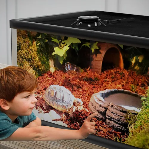Miniatura 7 de Luz de reptil UVB/UVA ajustable de 6 pulgadas con temporizador y atenuador, para reptiles de selva tropical y desierto, pitón, tortugas, luz
