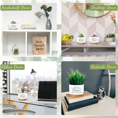 Miniatura 6 de 12 macetas inspiradoras para suculentas, regalo de agradecimiento a granel para mujeres, empleadas, profesores, compañeras de trabajo, Sometimes You