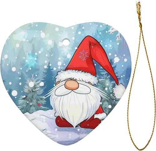 Miniatura 12 de Adornos colgantes de cerámica para árbol de Navidad, decoración colgante en forma de estrella para suministros de fiesta en interiores y exteriores