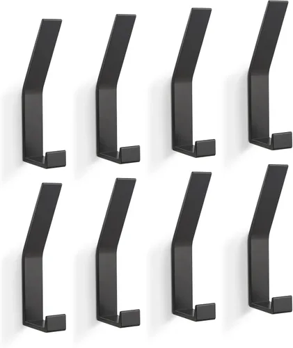 Miniatura 16 de Ganchos para Perchero Montados en la Pared, Negro, 2 Paquetes, Ganchos de Cuerda para Toallas de Baño para Cocina, Puerta, Gabinete, Baño