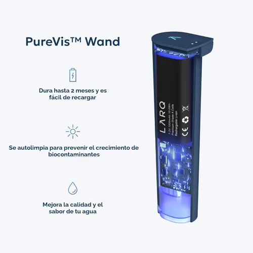 Miniatura 5 de LARQ PureVis - Jarra de agua 3 en 1, purificador, filtro y seguimiento, jarra purificadora de agua de 8 tazas con filtro avanzado para agua limpia