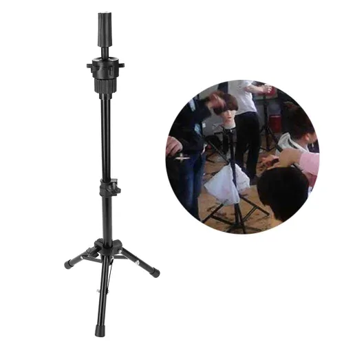 Miniatura 8 de Soporte para cabeza de maniquí, soporte de trípode, ajustable, profesional, de plástico, para peluca, sombrero, soporte para cabello para cabeza