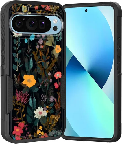 Miniatura 15 de Funda para Pixel 6A, Híbrida de Doble Capa de Servicio Pesado Resistente a Prueba de Golpes PC Duro + Funda Protectora de Silicona Suave para Google