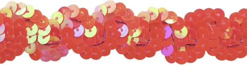 Miniatura 11 de Belagio Enterprises Sequin Trim de poliéster no elástico de 1 pulgada (rollo de 10 yardas) BQ-301-22 rojo Rojo - 22