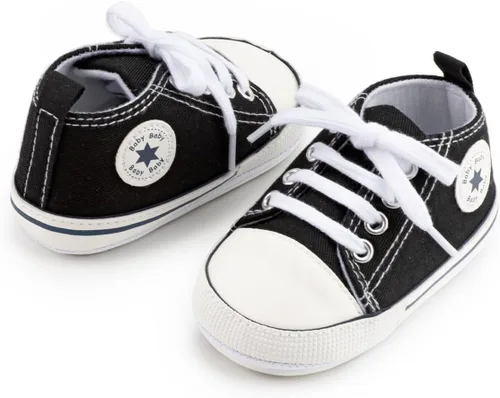 Miniatura 83 de KIDSUN zapatos deportivos altos hasta el tobillo para bebés, niños y niñas con suela antideslizante, suaves, para recién nacidos, zapatos
