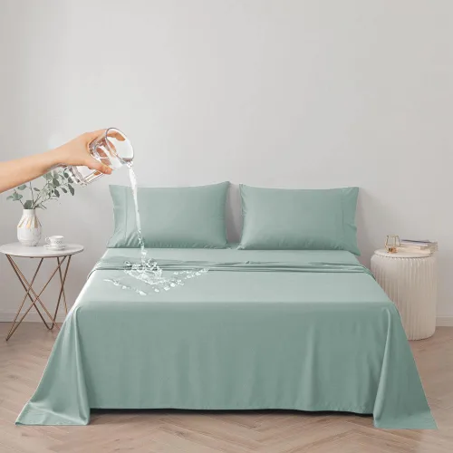 Miniatura 14 de Funda de cama impermeable para perros y gatos, resistente al pelo de las mascotas, funda protectora para cama con tela fina 100% impermeable