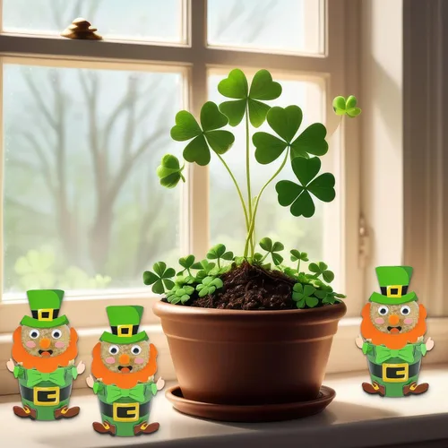 Miniatura 7 de Cinrobiye Juego de 24 kits de manualidades del día de San Patricio, kit de fabricación de macetas de duende para hacer macetas decorativas de duende