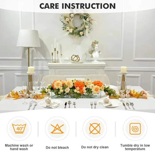 Miniatura 6 de SEPARO Cubiertas de Mesa de Spandex Paquete de 2, 6 Pies, Manteles Ajustables Blancos, Lavables, Resistentes a Arrugas, Mantel Elástico Rectangular