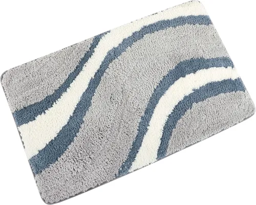 Miniatura 14 de KAMA BRIDAL Alfombra de baño de microfibra antideslizante, alfombra de baño rápida absorbente de agua, tapete de ducha ultra suave, parte trasera