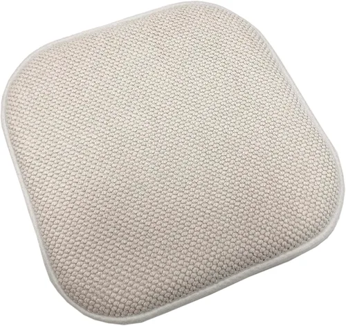 Miniatura 2 de Marina Decoration Cojín grueso y cómodo de espuma viscoelástica para silla, patrón de panal de abeja, goma antideslizante, para asiento trasero, lino