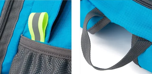 Miniatura 5 de Mochila plegable ultraligera, resistente al agua, duradera, para campamento, viajes, senderismo, mochila para hombres y mujeres (negro)