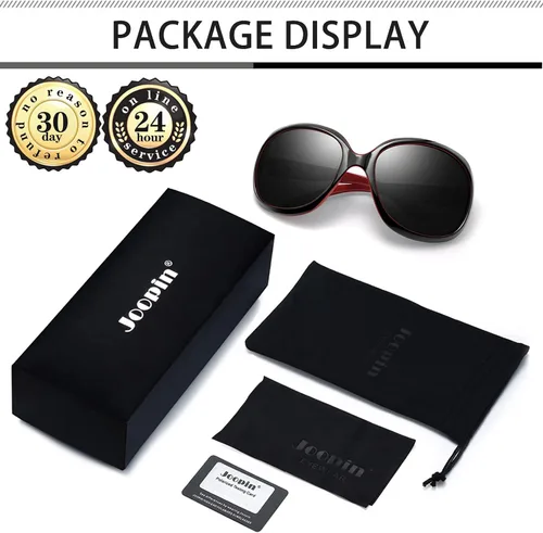 Miniatura 23 de Joopin Lentes de sol de gran tamaño para mujer, polarizados, grandes, para conducción, protección UV, grandes sombras