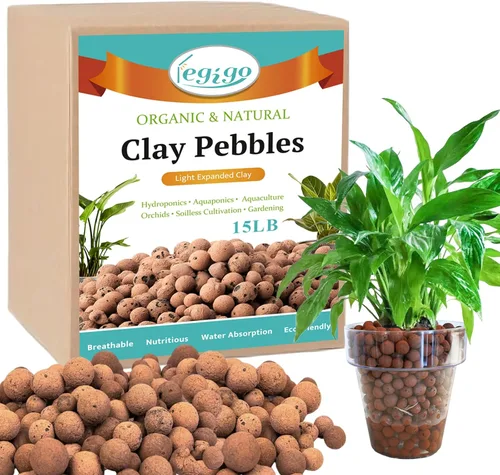 Miniatura 8 de Legigo 1.8 KG de guijarros de arcilla Leca orgánicos para plantas, bolas de Leca 100% naturales de 4mm-16mm para plantas de interior, guijarros