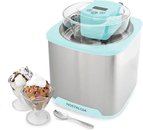 Miniatura 9 de Nostalgia Fabricante de helados eléctrico de 2 cuartos de galón – Haz helado casero, gelato, sorbete y yogur congelado – Sin necesidad de sal/hielo