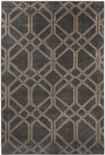 Superior Alfombra de área de 2 x 3 pies y 0.394 in de altura con respaldo de yute, tejida a la moda y asequible colección Abner, color negro