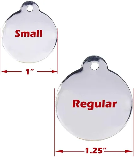 Miniatura 6 de Placa Grabada para Mascotas para Perros y Gatos - Personalizada Frontal y Posterior hasta 4 Líneas de Texto ID Personalizado Grabado, Huella de Pata