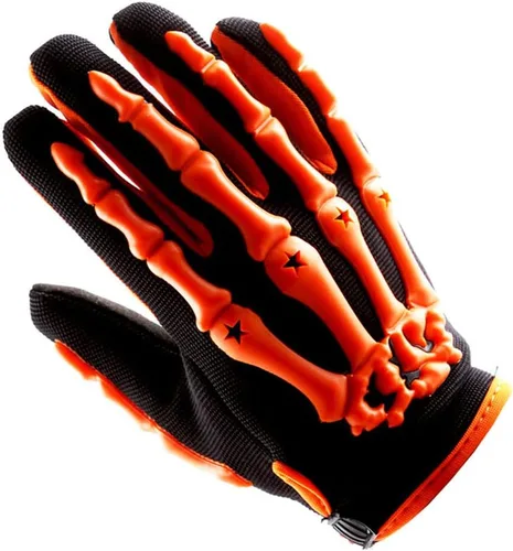 Miniatura 9 de Guantes adultos de motocross 1Storm para motocicleta, BMX, MX, ATV, bicicleta todoterreno, bicicleta, modelo de esqueleto para ciclismo