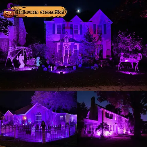 Miniatura 5 de MELPO Luz negra de 30 W LED de luz negra para exteriores para fiesta brillante, decoración de Halloween, pintura corporal, póster fluorescente