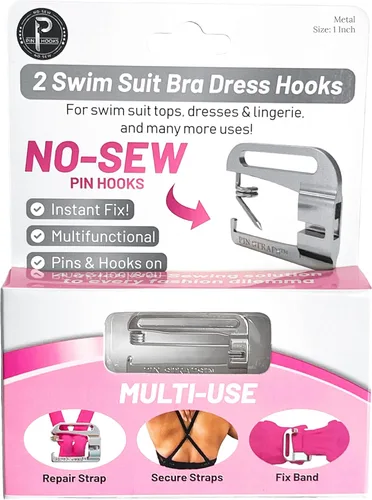 Ganchos de repuesto para brasier de traje de baño de 1 pulgada (sin coser), metal, ganchos de pasador por Pin Straps