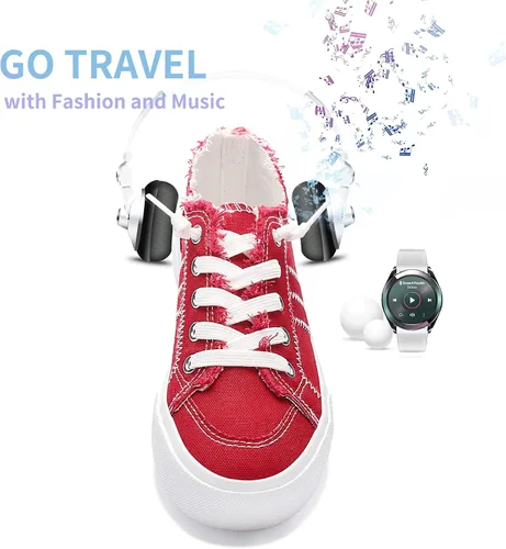 Miniatura 7 de Obtaom Play Tenis de lona para mujer, sin cordones, a la moda, blanco desgastado y estampado de leopardo