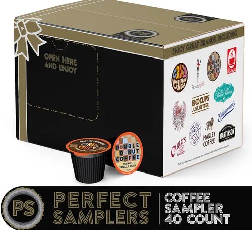 Miniatura 2 de Muestra de variedad de café, incluye cápsulas de café tostado oscuro, tostado medio y saborizado para máquinas Keurig K Cup, juego de regalo