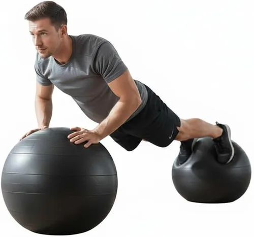 Miniatura 2 de ECO-WISE Aeromat - Pelota de fitness (25.6 in), color negro
