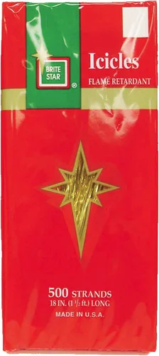 Brite Star 500 Strand Carámbano Oropel, Oro
