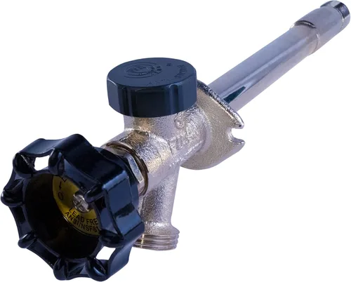 Midline Valve Llave de sillín antiescarcha de 6 pulgadas sin escarcha – entrada PEX de 1/2 pulgada x salida de babero de manguera de 3/4 pulgadas,