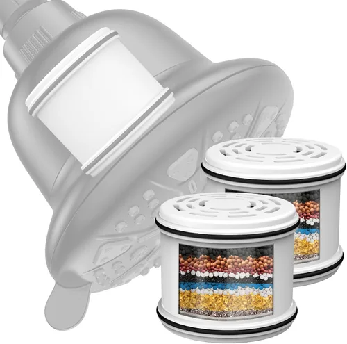 Miniatura 8 de Cartucho de repuesto de filtro de ducha de 16 etapas de alta presión para agua dura, universalmente compatible con cualquier diseño similar, reduce