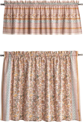 Miniatura 13 de Maison d' Hermine Juego de cortinas de cocina para ventanas, juego de cortinas de cocina 100% algodón, cenefas para el hogar [2 niveles