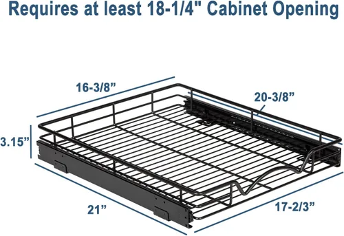Miniatura 3 de HOLDN' STORAGE Organizador de gabinete extraíble, organizador resistente con garantía limitada de por vida -17 pulgadas de ancho x 21 pulgadas