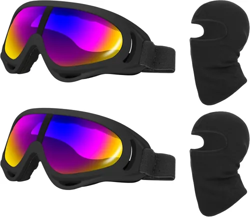 Miniatura 10 de LJDJ Paquete de 2 gafas de esquí, gafas de snowboard para niños, niñas, jóvenes, hombres y mujeres