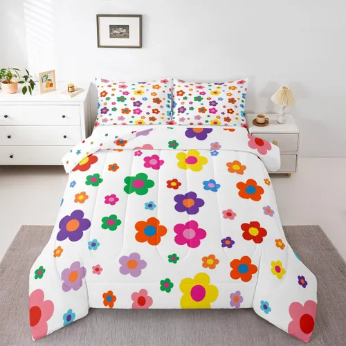Miniatura 19 de Feelyou Juego de edredón con estampado de elefante étnico para niñas y niños, edredón de elefante, estilo bohemio exótico, juego de ropa de cama