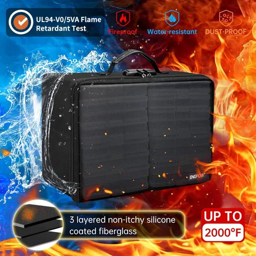Miniatura 3 de ENGPOW Caja de almacenamiento de fotos a prueba de fuego con 16 estuches interiores de 4 x 6 pulgadas (transparente), organizador de cajas de fotos