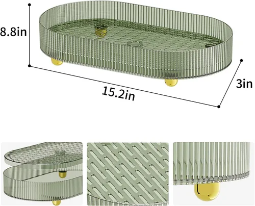 Miniatura 6 de Bandeja ligera de lujo, mesa de almacenamiento de taza de té, bandeja de mesa de maquillaje, bandeja decorativa para tocador utilizada