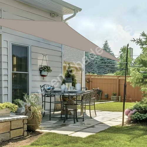 Miniatura 21 de Neween Toldo Vela, 6'7'' x 6'7'' x 6'7'' Toldo Vela Triangular Impermeable para Patio Jardín Terraza Cubierta Pérgola Exterior Toldo Vela 98% Arena