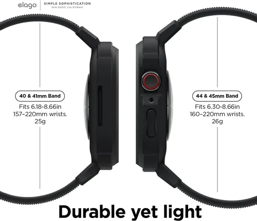 Miniatura 5 de elago Armor - Funda con correa compatible con Apple Watch 9/8/7, compatible con iWatch de 1.772 pulgadas, 1.614 pulgadas, protección completa