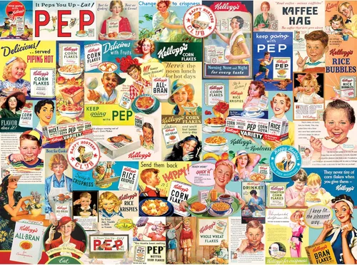 Miniatura 2 de RoseArt - Kellogg's - Anuncios de cereales - Rompecabezas de 1000 piezas para adultos
