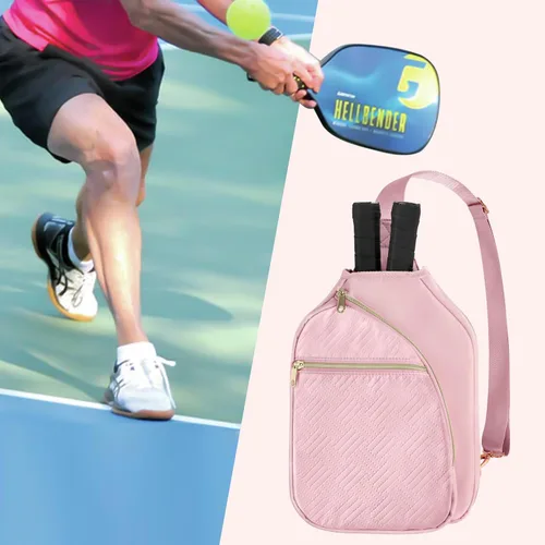 Miniatura 7 de Bolsa de pickleball para mujer - Bolsa de paleta con diseño de patente Rosa