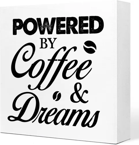 Miniatura 10 de Cartel de madera con texto en inglés "Funny Without Coffee Chaos", letrero rústico de madera de café para el hogar, cocina, oficina, cafetería, bar