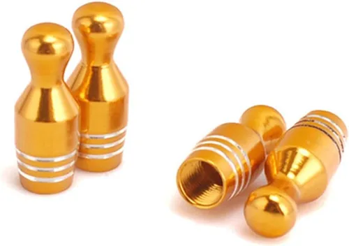 Miniatura 11 de Tapas de Vástago de Válvula de Neumático de Coche 4 PIEZAS Cubiertas Universales de Vástago Juego de Tapas de Válvula de Neumático de Aluminio