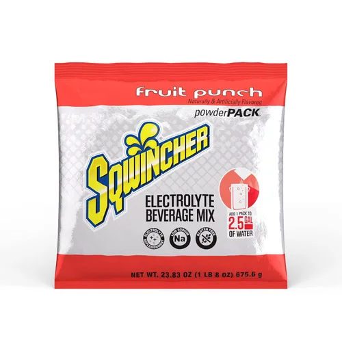 Sqwincher Paquete de polvo, sabor a ponche de frutas, bajo en calorías, bajo en sodio, mezcla de bebidas hidratantes para reposición de