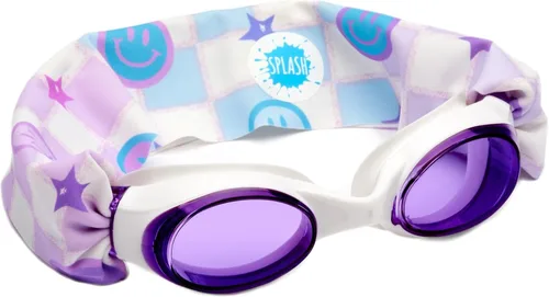 Splash - Gafas de natación con correa de tela, colección Pink & Purples, divertidos, a la moda y cómodos, para adultos y niños Smiley