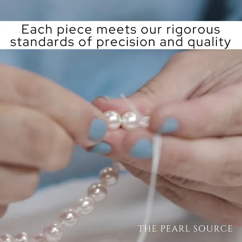 Miniatura 8 de THE PEARL SOURCE AAAA Quality 14K Gold Plated Sterling Silver White Freshwater Real Pearl Earrings for Women Hypoallergenic Earrings with Genuine
