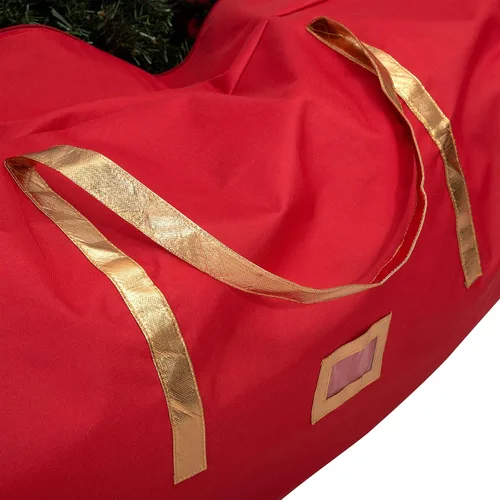 Miniatura 5 de Simplify Bolsa de almacenamiento para decoración navideña, organizador de decoraciones navideñas, sostiene árboles artificiales de hasta 6 pies